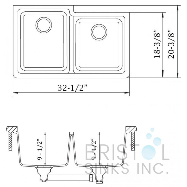Évier de cuisine cuve double décalées Virtuo Granite à montage sous plan – Image 8