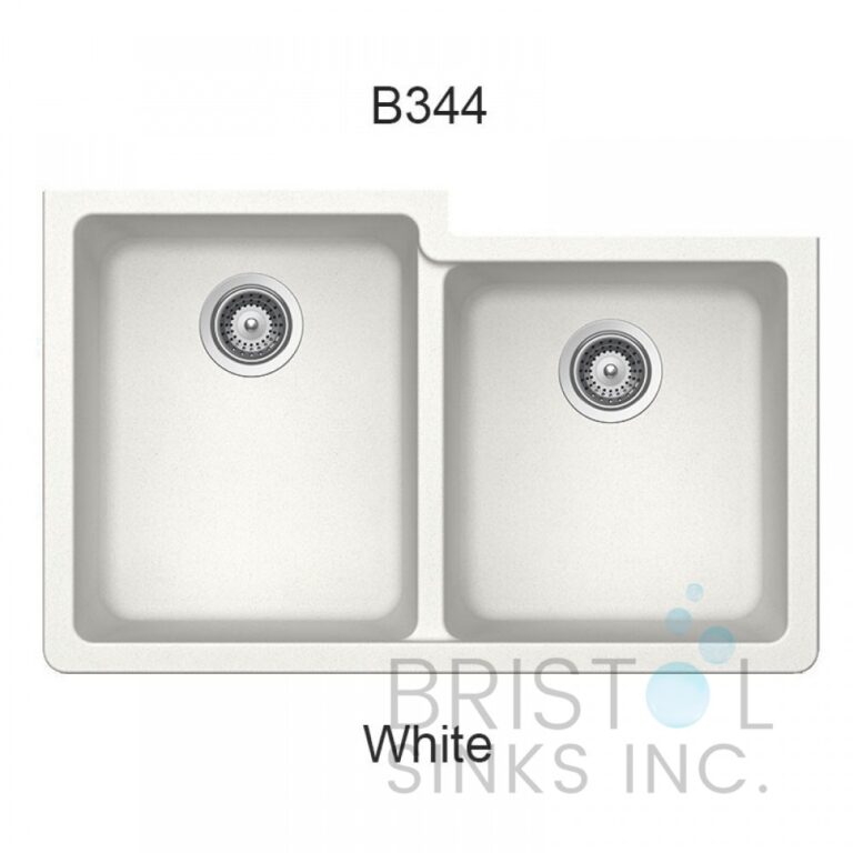 Évier de cuisine cuve double décalées Virtuo Granite à montage sous plan – Image 5
