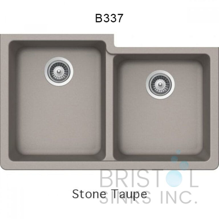 Évier de cuisine cuve double décalées Virtuo Granite à montage sous plan – Image 6